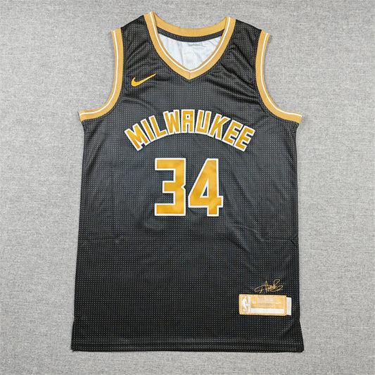 Giannis Antetokounmpo# 34 Milwaukee Bucks Select Edition  Embroidered Jersey