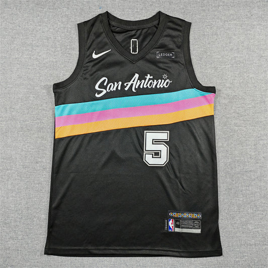 Stephon Castle #5 San Antonio Spurs 2026 City Edition Swingman Embroidered Jersey