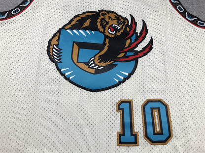 Mike Bibby# 10 Memphis Grizzlies Retro Throwback Embroidered Jersey