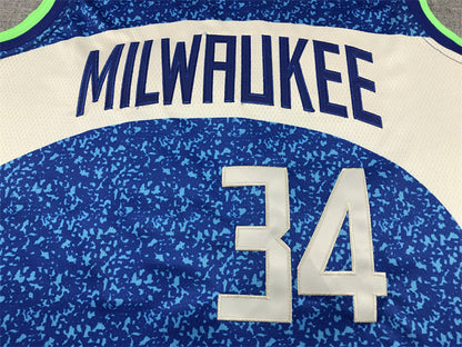 Giannis Antetokounmpo# 34 Milwaukee Bucks 2024 City Edition Swingman Embroidered Jersey