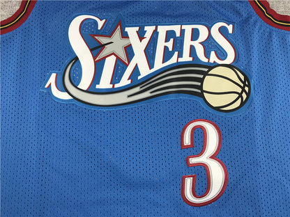 Allen Iverson #3 Philadelphia 76ers 1990-00 Throwback  Embroidered Jersey