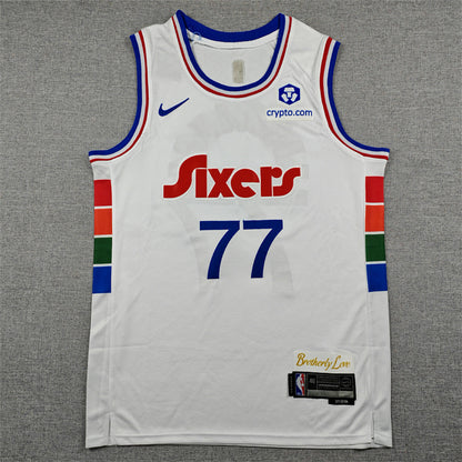 V. J. Edgecombe #77 Philadelphia 76ers White City Edition Swingman Embroidered Jersey