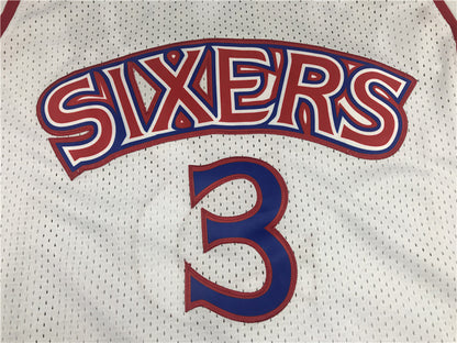 Allen Iverson #3 Philadelphia 76ers 1996-97 Throwback  Embroidered Jersey