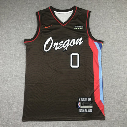 Damian Lillard #0 Portland Trail Blazers City Edition Swingman Embroidered Jersey
