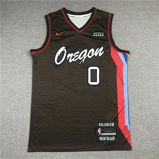 Damian Lillard #0 Portland Trail Blazers City Edition Swingman Embroidered Jersey