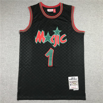 Anfernee Hardaway#1 Orlando Magic 1993-94 Throwback Embroidered Jersey