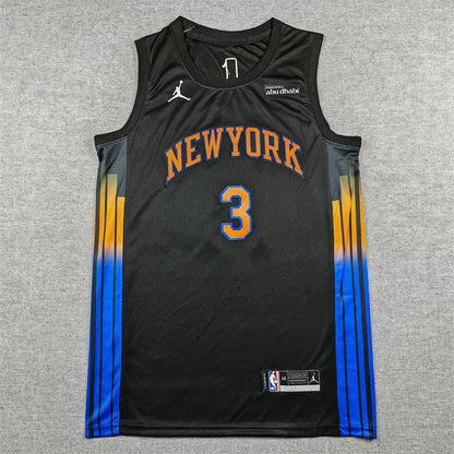 Josh Hart#3 New York Knicks 2026 Black Statement Edition  Embroidered Jersey