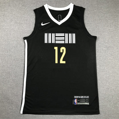 Ja Morant# 12 Memphis Grizzlies 2024 Black City Edition Swingman Embroidered Jersey