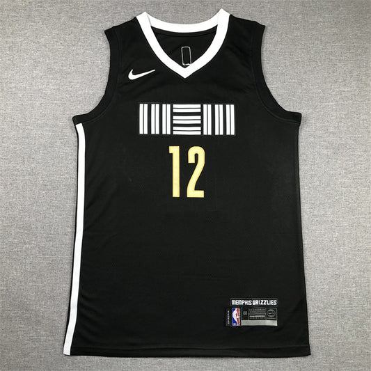 Ja Morant# 12 Memphis Grizzlies 2024 Black City Edition Swingman Embroidered Jersey