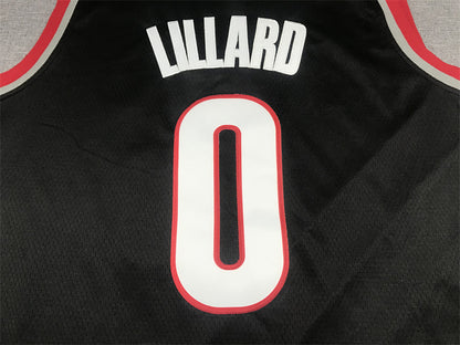 Damian Lillard #0 Portland Trail Blazers Black City Edition Swingman Embroidered Jersey