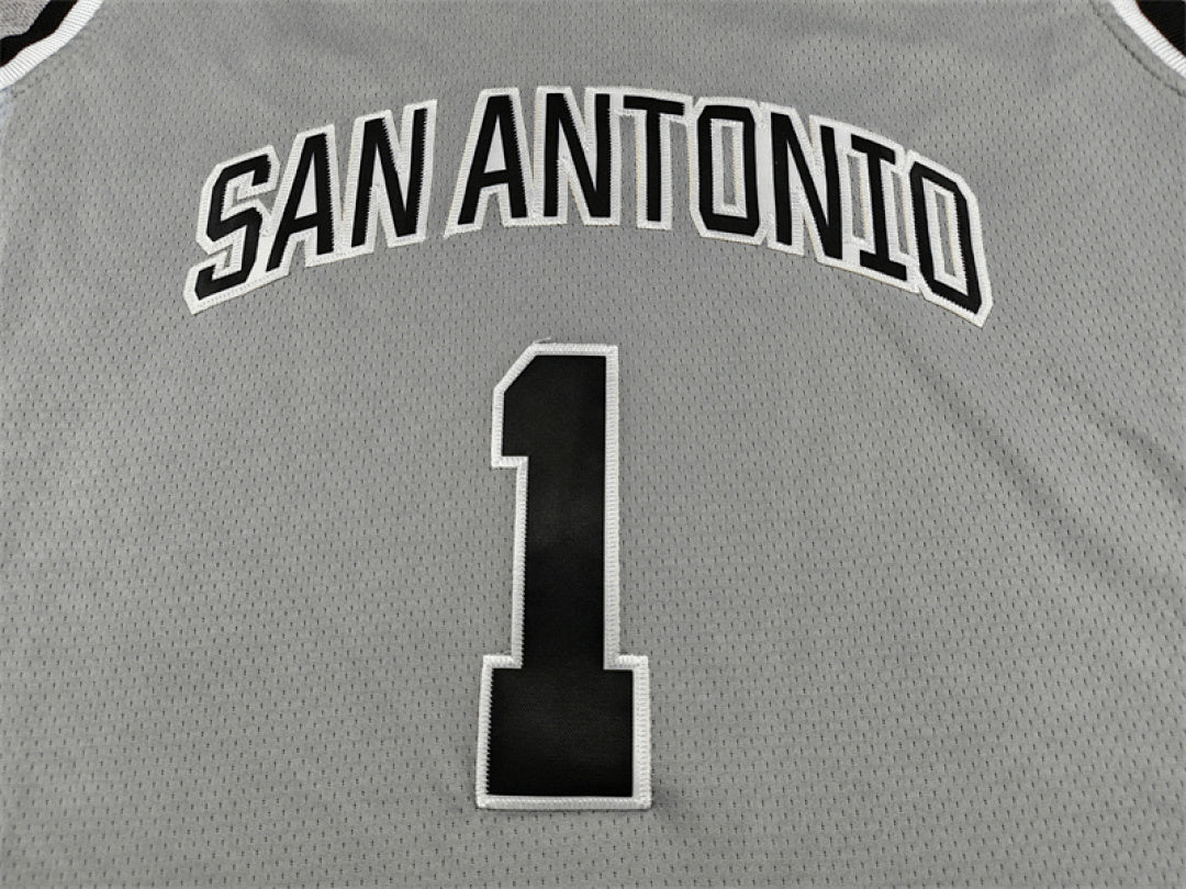 Victor Wembanyama #1 San Antonio Spurs Gray City Edition Swingman Embroidered Jersey