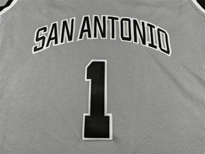 Victor Wembanyama #1 San Antonio Spurs Gray City Edition Swingman Embroidered Jersey