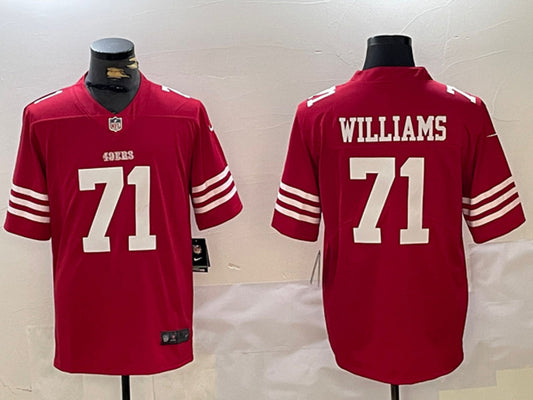 San Francisco 49ers Trent Williams #71 red Jersey