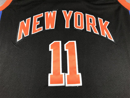 Jalen Brunson#11 New York Knicks Black City Edition Swingman Embroidered Jersey