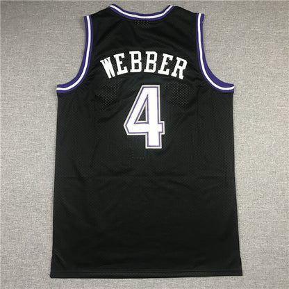 Chris Webber #4 Sacramento Kings 1998-99 Throwback Embroidered Jersey