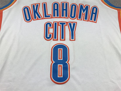 Jalen Williams#8 Oklahoma City Thunder White City Edition Swingman Embroidered Jersey