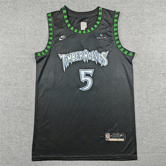 Anthony Edwards #5 Minnesota Timberwolves 2026 Black City Edition Swingman Embroidered Jersey