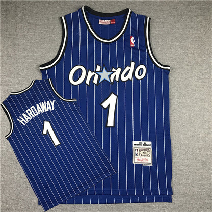 Anfernee Hardaway#1 Orlando Magic 1993-94 Hardaway Blue  Edition  Embroidered Jersey