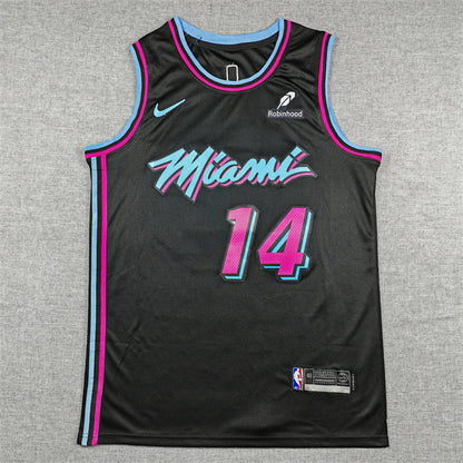 Tyler Herro# 14 Miami Heat Black City Edition Swingman Embroidered Jersey