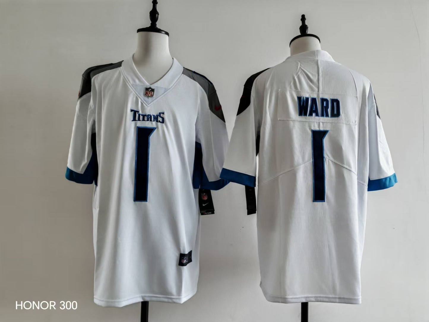 Tennessee Titans Cameron Ward #1 White Jersey