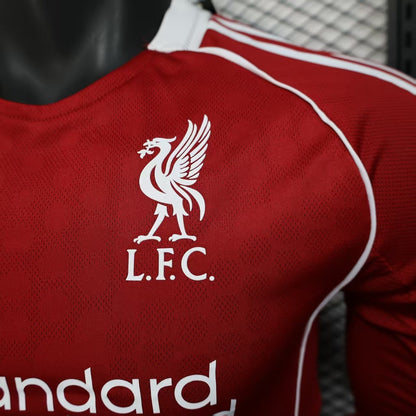 2025-26 Liverpool FC Home Red Long-Sleeve Player Edition Jersey - Men