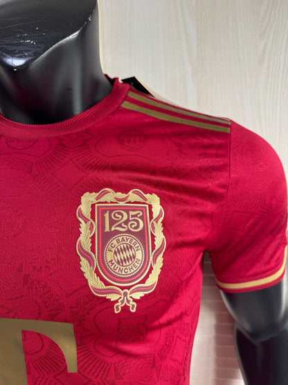 Bayern red 125th anniversary commemorative edition player version jersey