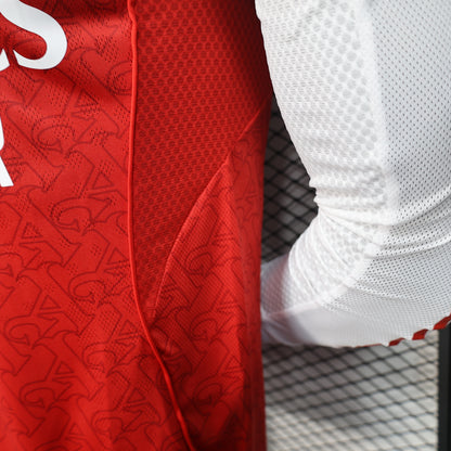 2025-26 Arsenal Home Player Version Long Sleeve Jersey - Men's