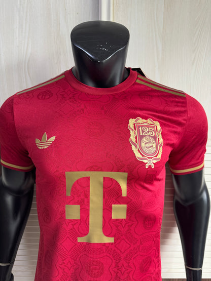 Bayern red 125th anniversary commemorative edition player version jersey
