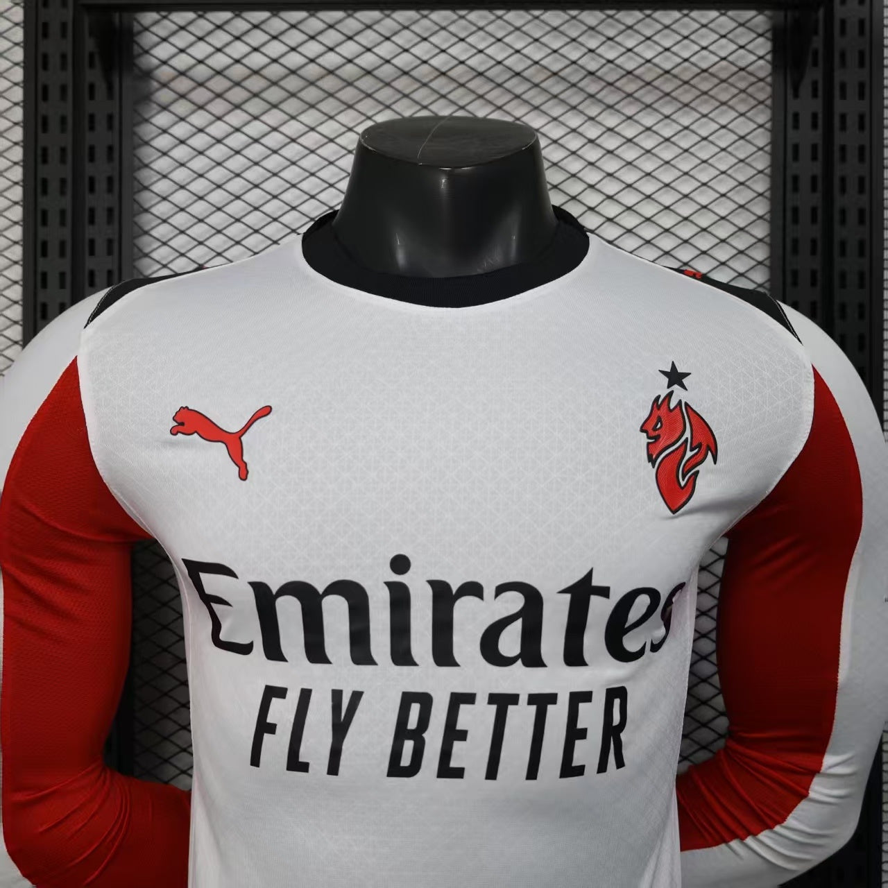2025-26 AC Milan Away Long Sleeve Player Version Jersey - Men's