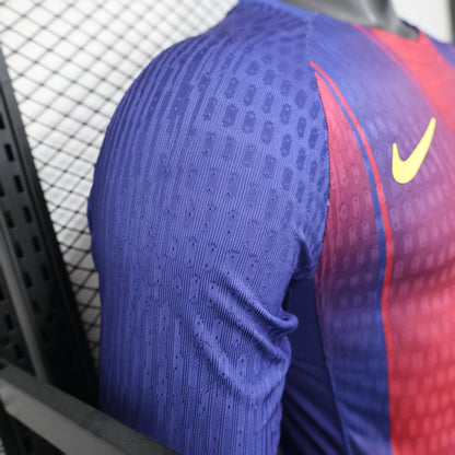 2025-26 Barcelona Home Long Sleeve Player Version Jersey - Men's