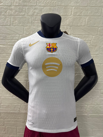 2025-26 Barcelona Home Player Version Shirt White Jersey
