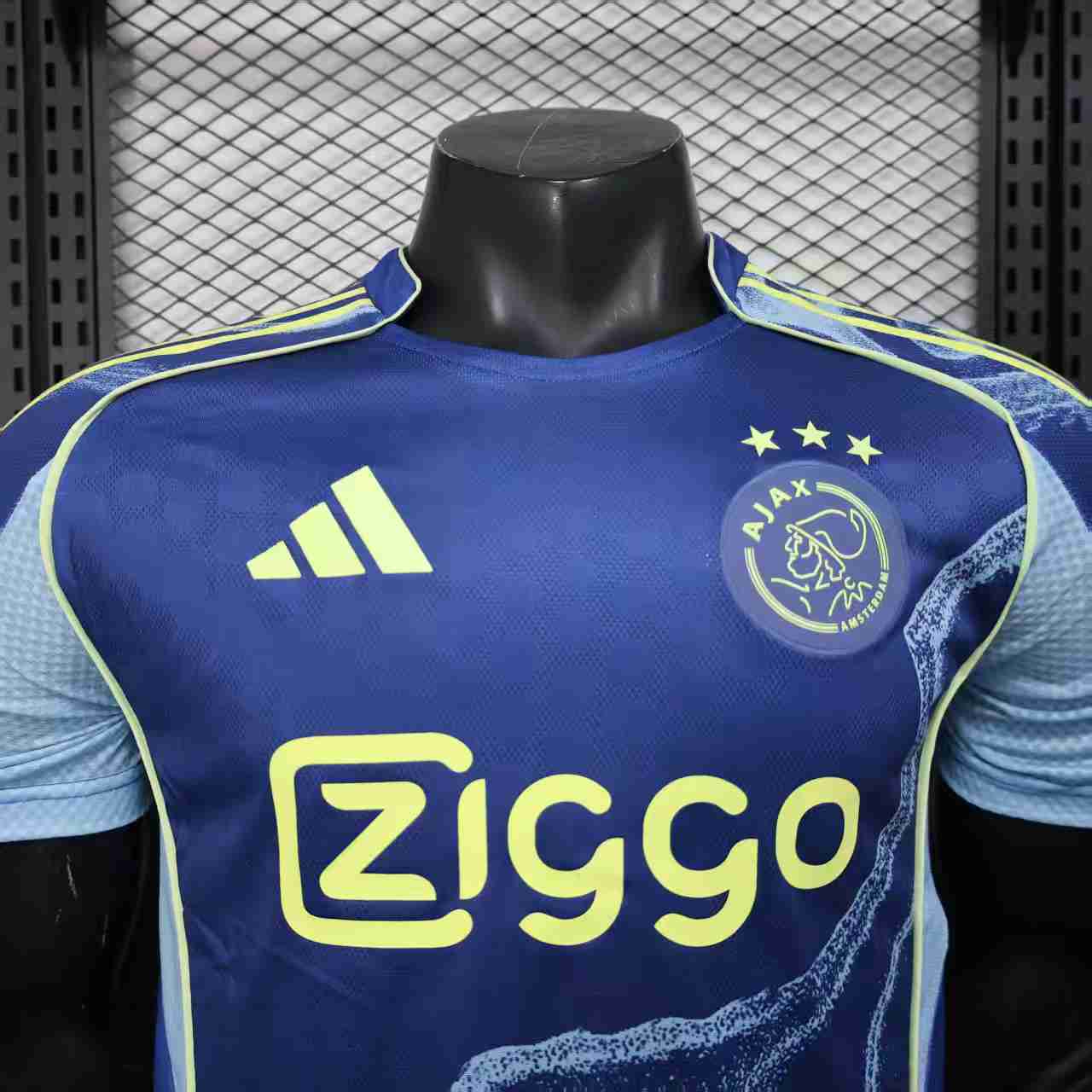 2025-26 Ajax Away Blue Player Version Jersey - Men's
