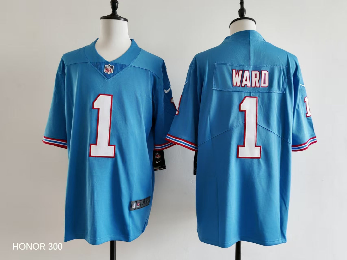 Cameron Ward #1 Tennessee Titans Blue Jersey