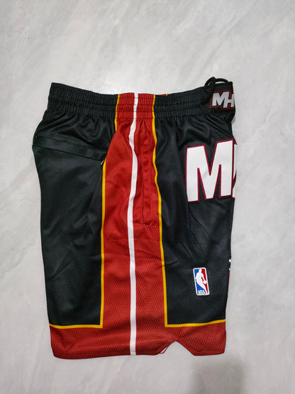 JUST DON Miami Heat Black Pocket Shorts