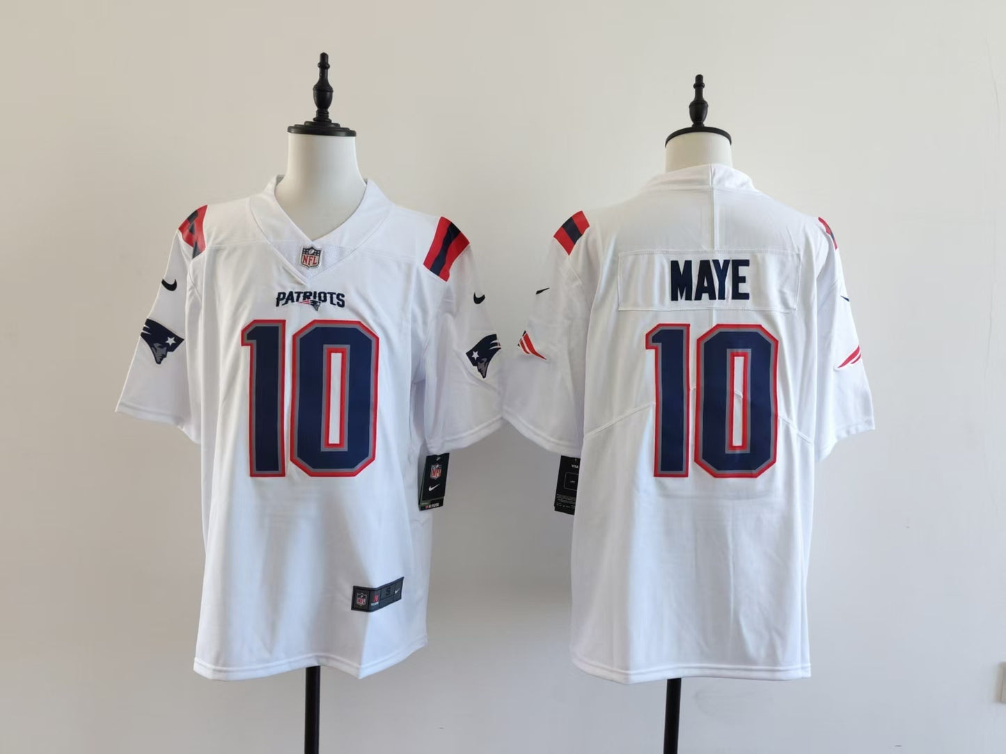 Men's New England Patriots Drake Maye Jersey-White