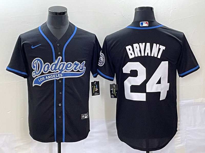 Men's Los Angeles Dodgers Kris Bryant #24 Black Player Jersey Joint Edition