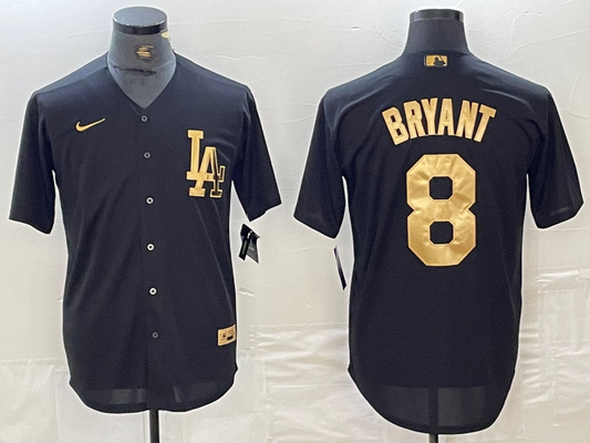 Men's Los Angeles Dodgers Kris Bryant #8 Black Limited Player Jersey