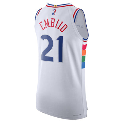 Men's Philadelphia 76ers Joel Embiid White 2024/25  Player Jersey - City Edition