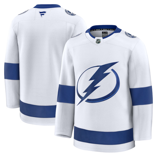 Men's Tampa Bay Lightning White Away Premium Blank Jersey