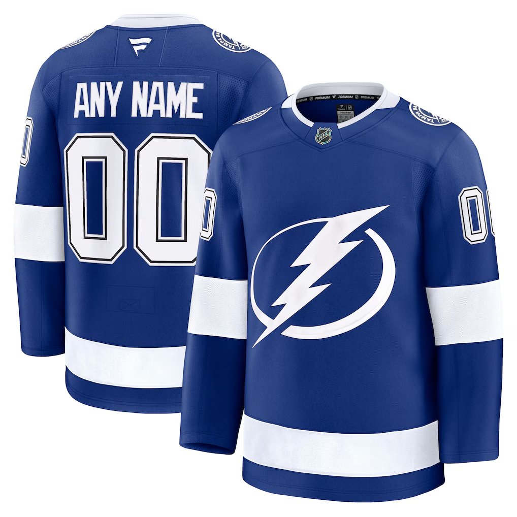 Men's Tampa Bay Lightning Blue Home Premium Custom Jersey
