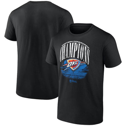 Men's Oklahoma City Thunder Fanatics Black 2025 Western Conference Champions Box Out T-Shirt