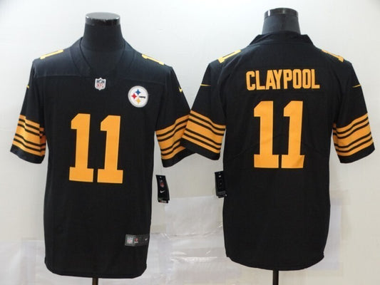 Men's Pittsburgh Steelers Chase Claypool Nike Jersey -  Black-yellow numbers