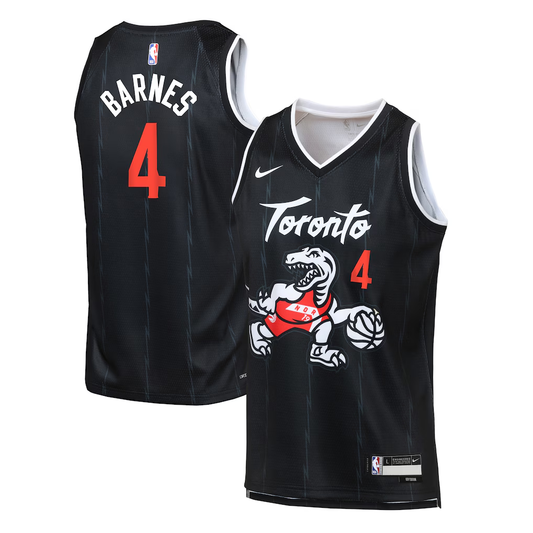 Youth Toronto Raptors Scottie Barnes Nike Black 2025/26 City Edition Swingman Jersey