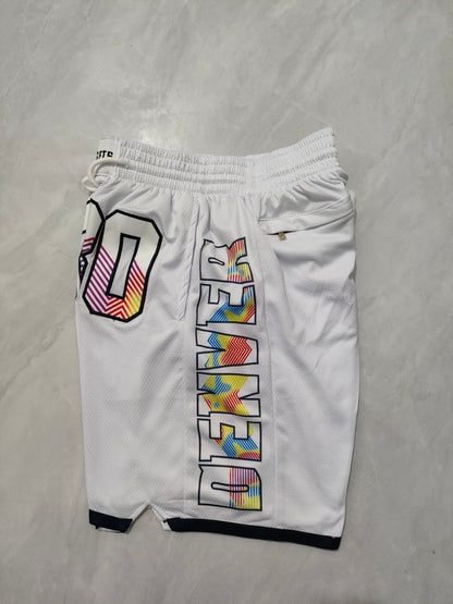 Denver Nuggets 2025 White City Edition Pocket Shorts