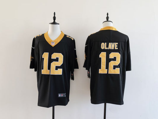 Men's New Orleans Saints Chris Olave Jersey-Black