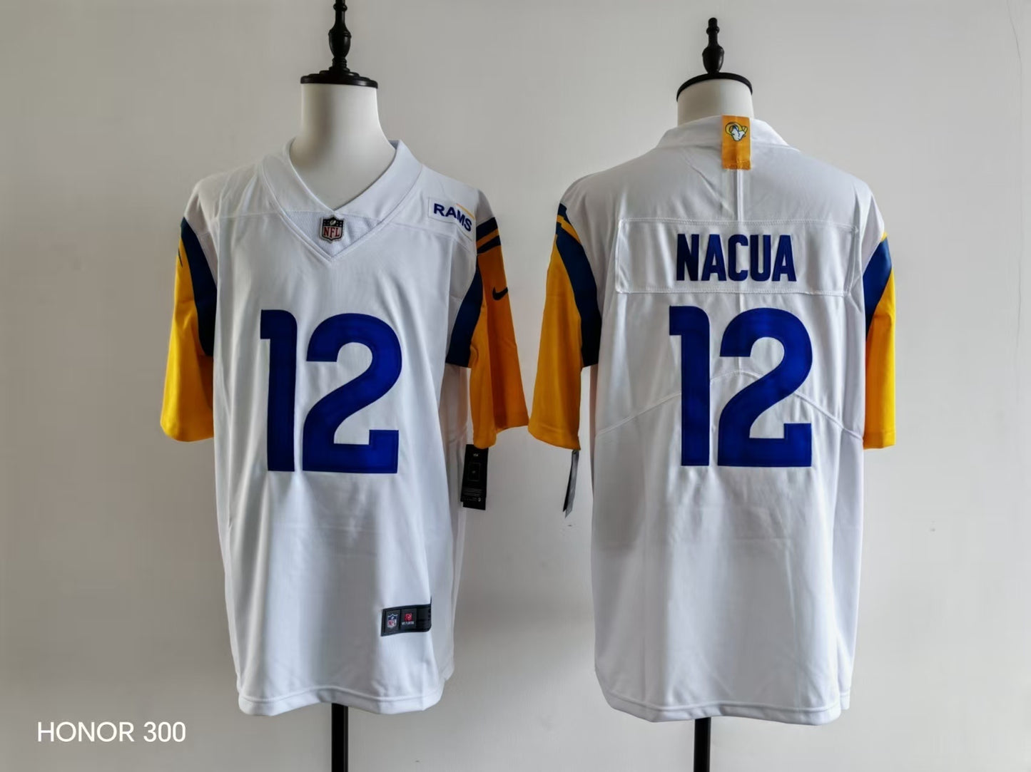 Men's San Louis Rams Puka Nacua Jersey-White