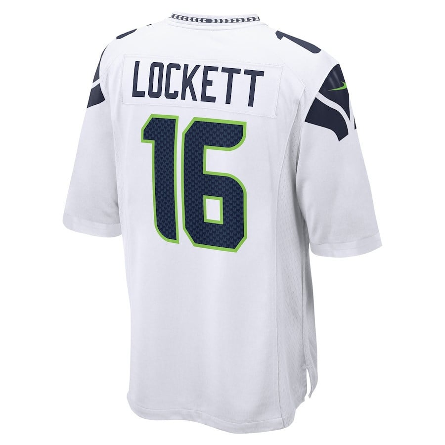 Tyler Lockett 16 Seattle Seahawks Men Game Jersey - White