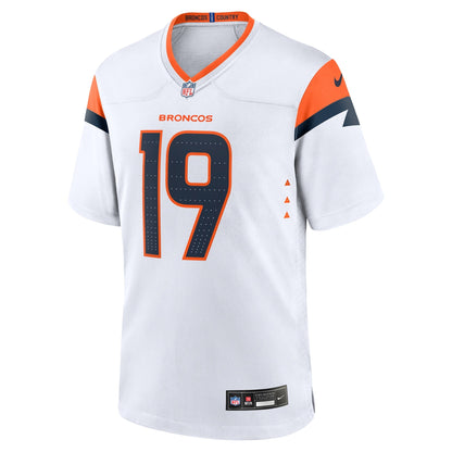 Marvin Mims Jr Denver Broncos Nike Game Jersey -  White