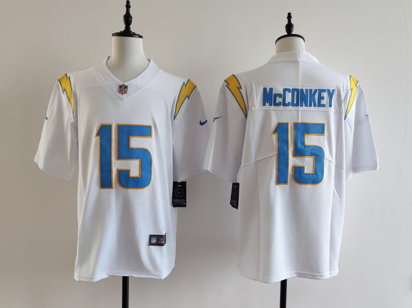 Men's San Diego Chargers Ladd McConkey Jersey-White
