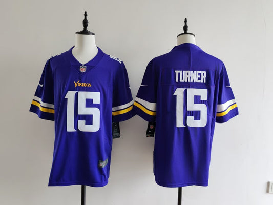 Men's Minnesota Vikings Dallas Turner Nike Jersey -  Purple#15